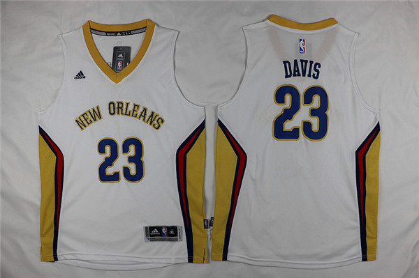 Adidas New Orleans Pelicans Youth 23 Davis white NBA Jersey